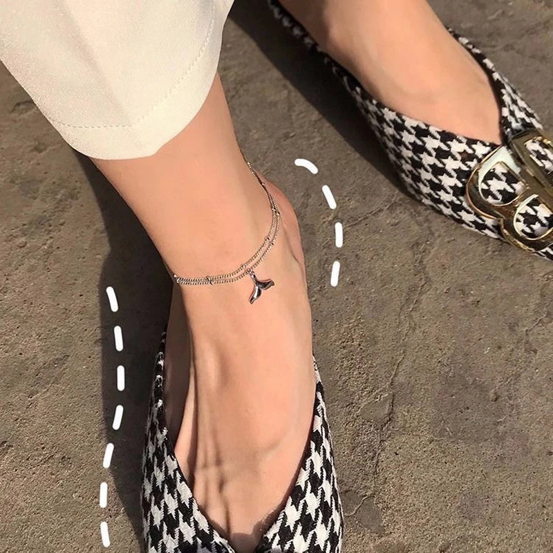 Double Layer Fishtail Anklet